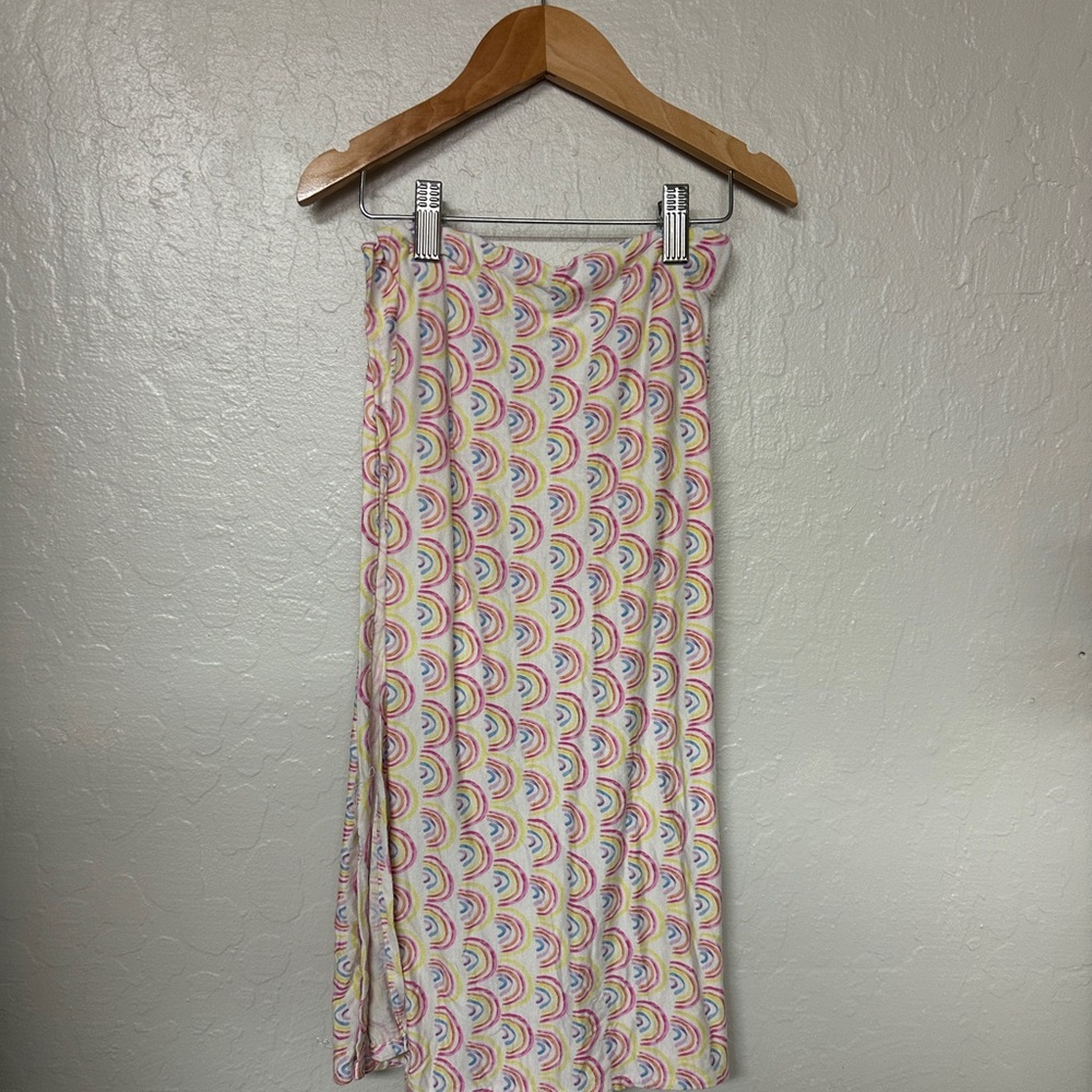 $23 ADD ON little sleepies girls' rainbow print bamboo swaddle one size Zara